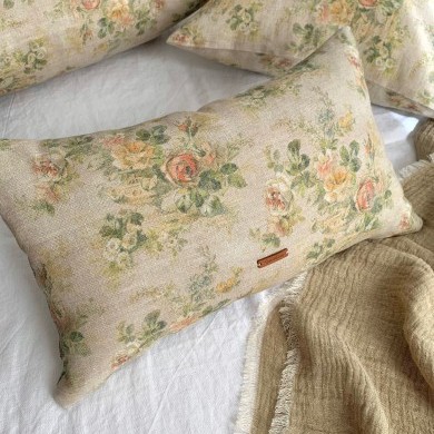 Funda de Cojín Aberdeen Verde 30x50 de Lino