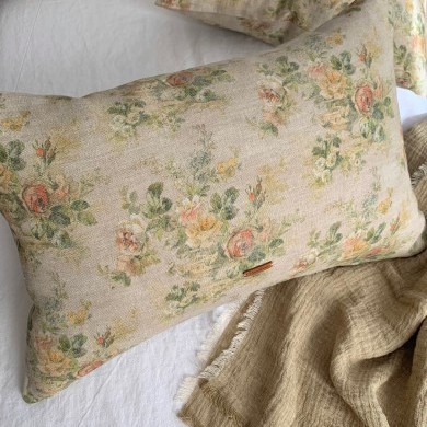 Funda de Cojín Aberdeen Verde 40x60 de Lino