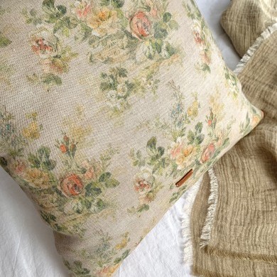 Funda de Cojín Aberdeen Verde 50x50 de Lino