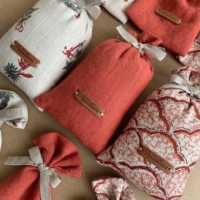 Pack de 3 Bolsas Lavanda Rojo teja