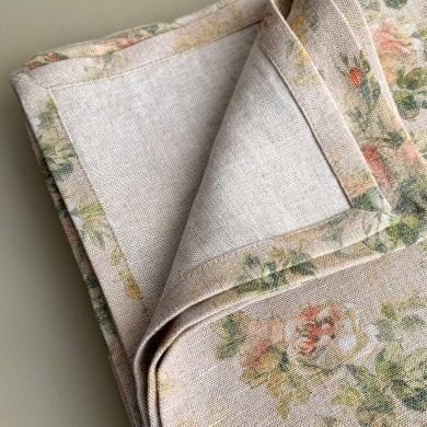 Servilleta de Lino Estampado Verde