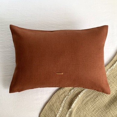 Funda de Cojín Castle Terracota 40x60 de Lino